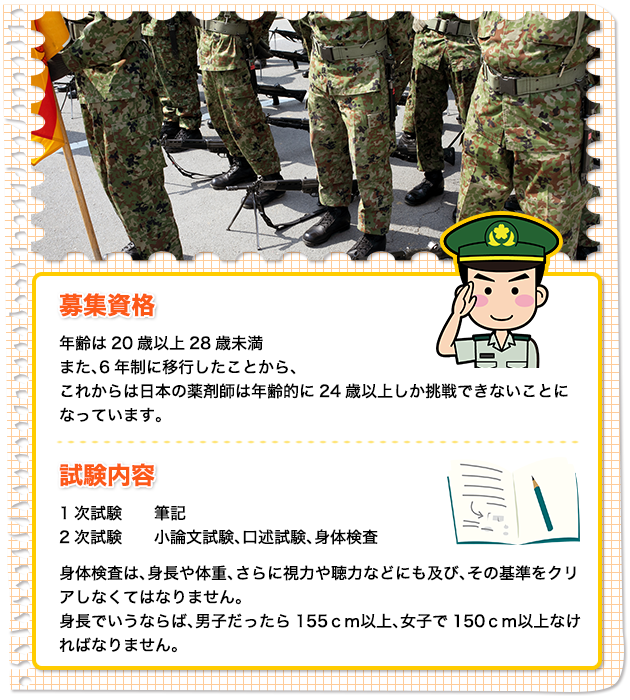 自衛隊薬務官として働く